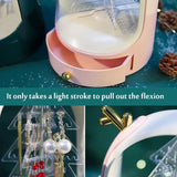 Christmas Tree Drawer Jewellery Organizer,  3 Layer Rotating Jewelry Tower, Tree Antler Shape Ring Earring Necklace Display Container, Multilayer Transparent Rotary Jewelry Box, Moon Light Exquisite Jewellery Necklace Rack