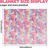 Glow In The Dark Blanket, Luminous Glowing Blanket For Kids, Super Soft Cozy Warm Rainbow Blanket, Unicorns Flannel Throw Blanket, Sleepiwsh Unicorn Kids Glow Throw, Rainbow Blanket Birthday for Toddler Kids, Cozy Soft Fluffy Fleece Nap Sleep Blankets