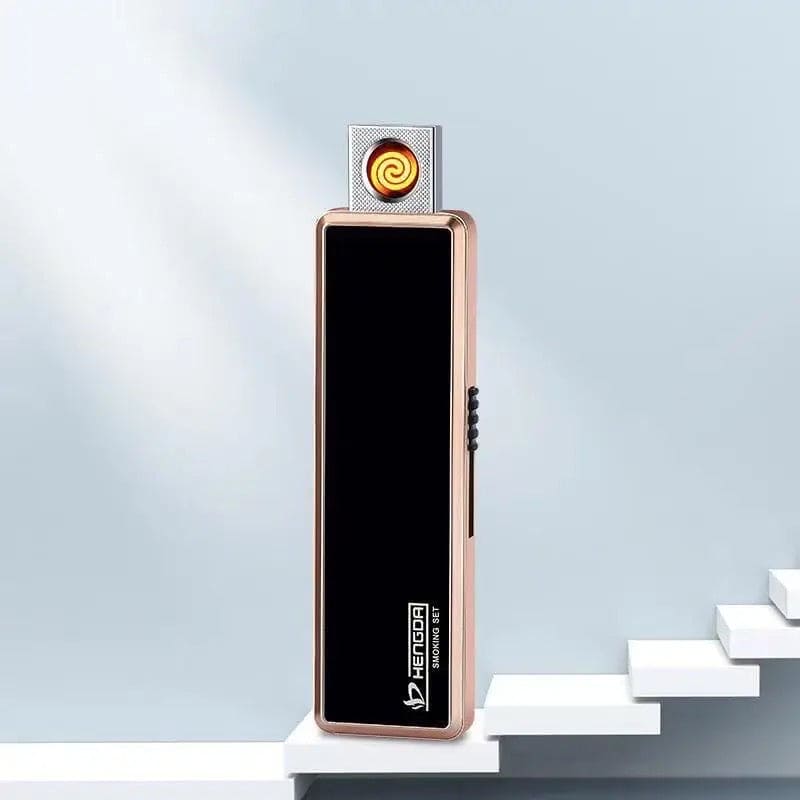 Ultra Thin Rechargeable USB Lighter, Flameless Metal Lighter, Filament Windproof Electronic Cigarette Lighter, USB Chargeable Lighter