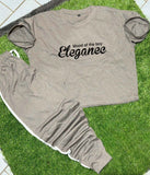 Elegance Crop Top Printed Track Suit, Women's Soft Sports, Comfortable Pant Sportive Track Suit