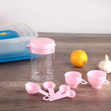 Mini Measuring Cup Set With Spoons, Plastic Mini Jar For Measuring, Portable Baking Measuring Cup With Spoons