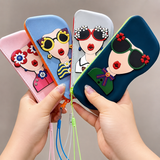 Silicone Sunglasses Case, Portable Travel Glasses Holder Cover, Waterproof Shockproof Eyeglass Case, Nova Style Pouch