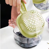 Fruit And Vegetable Drain Basket, 2 In 1 Cute Duck Basket With Handle, Mini Fruit Washing Basket