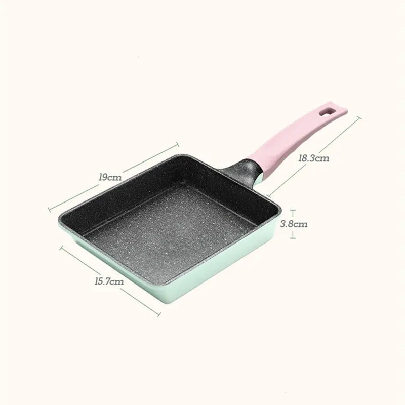 Aluminum Alloy Frying Pan, Cooking Skillet Cookware, Non-stick Square Cooking Skillet Frying Pan