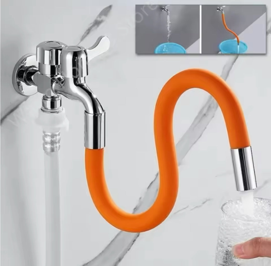 360° Rotation Faucet Extender Pipe, Kitchen Faucet Extension Hose Pipe, Durable Bathroom  And Garden Splash Proof Hose