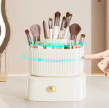 5 Grid Spinning Makeup Organizer, Desktop Makeup Organizer, Makeup Brush Holder With Drawer, Desktop Vanity Organizer