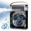Humidifier Cooling Fan, Personal USB Air Cooler Fan, Mini Air Freshener Cooling Fan, Water Mist Humidification Fan, 3 In 1 Portable Fan Air Conditioner, Desktop Electric Fan Air Cooler, 7 Colors LED Light Humidifier, USB Powered Mini AC