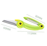 Cartoon Fruit Peeling Knife, Folding Bird Knife With Peelar, Stainless Steel Peeler, Kitchen Vegetable Fruit Cutting Peeling Knife, Multifunctional 2 In 1 Knife