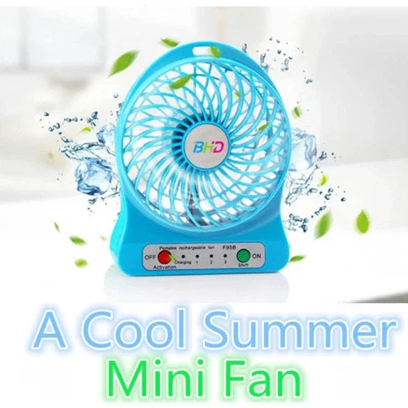 Mini Air Cooler Fan, USB Cooling Rechargeable Handheld Fan, Portable Outdoor LED Light Fan, Summer M Dormitory Desktop Fan,Multipurpose Mini Table Fan, Personal Cooling Fan with Night Light