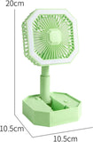 Diagonal Foldable Fan, Multipurpose Mini Table Fan, Personal Cooling Fan with Night Light, 2 In 1 Summer Silent Cool Fan, Usb Rechargeable Portable Fan With Led Night