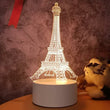 3D Eiffel Tower Lamp, Creative Table Bedside Lamp, Decorative Acrylic LED Night Light, 3D Tower Night Light, Optical Illusion Lamp For Bedroom, Nursery, Living Room, Ambient Light For Home