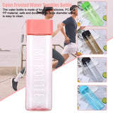 Simple Square Water Bottle, 500ml Plastic Water Cup, Transparent My Bottle With Hanging Rope, Large Mouth Water Cup With Lifting Rope And Lid