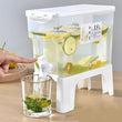 3.5L Party Drink Dispenser With Stand, Transparent Freezer Water Jugs, Cold Kettle Water Pitcher With Tap Jug, Summer Large Cold Kettle With Faucet, Beverage Dispenser Water Cool Jug, Plastic Pitcher With Lid, Beverages Dispenser With Dual Use Stand