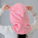 Catty Winter Warm Hat, Hooded Scarf Earflap Cap, Outdoor Climbing Hat, Soft Plush Windproof Winter Mountain Hats For Women Men, Winter Plush Balaclava Hat with Detachable Face Shield, Anti Fog Face Shield Hat