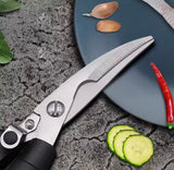Effort Saving Spring Kitchen Shears, Multifunctional Meat Scissors, Heavy Duty Meat Poultry, Kitchen Cutting Tool