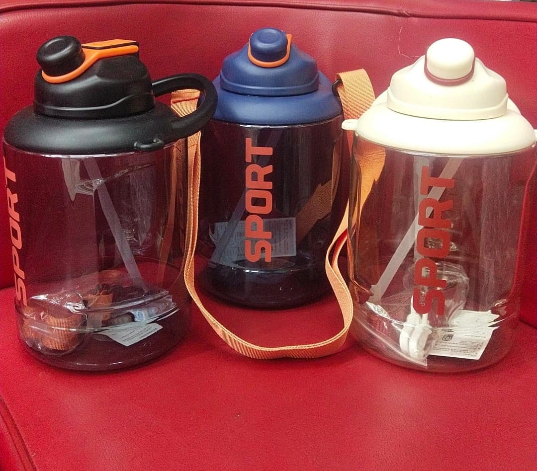 Transparent Big Belly Water Bottle, 2500ml Sports Fitness Water Bottle, Portable Anti Fall Water Barrel, Portable Fitness Jug, Sport Gym Drinking Tumbler