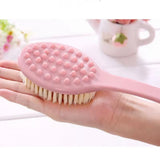 Long Handled Plastic Bath Brush, Soft Sponge Scrubber Body Cleansing Brush, Bath Back Massage Brush