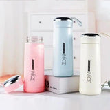 Nice Water Bottle, 400ML Glass Water Bottle, Gym Sports Cycling Water Cup, Double Layer Glass Cup, Portable Kids Beverage Bottle, Portable Travel Insulated Mug, Anti-fall Glass Bottle, Sleeve Cover Water Bottle