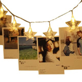 10 Pcs Led Photo Clip String Lights, Outdoor Heart-Shaped Fairy Lights, Curtain String Light Heart Shaped LED String Lights
