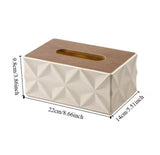 Luxury Geometric Tissue Box Holder, Portable Thickened Napkins Holder, Desktop Napkins Organizer