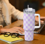 1200ml Rhinestone Tumbler, Stainless Steel Car Mug With Straw, Insulated Water Bottle Thermos
