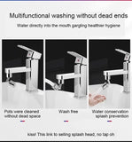Universal Splash Filter Faucet, 720° Swivel Faucet Spray Head, Rotatable Extension Faucet Filter Nozzle, Kitchen Bathroom Pressurized Extension Foaming Faucet, Swivel Sink Chrome Faucet Aerator for Face, Eyewash, and Gargle