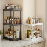 Countertop Kitchen Seasoning Shelf, 2 And 3 Layer Storage Rack, Under Sink Sliding Organizer