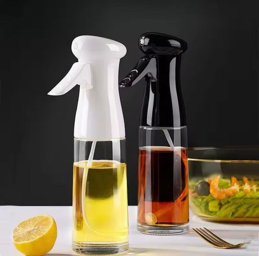 Transparent Glass Kitchen Oil Spray Bottle, Cooking Oil Spray Bottle, Barbecue Spray Oil Dispenser