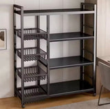 Multilayer Storage Rolling Cart, Moveable Kitchen Storage Rack With Baskets, Multifunctional Kitchen Organizer