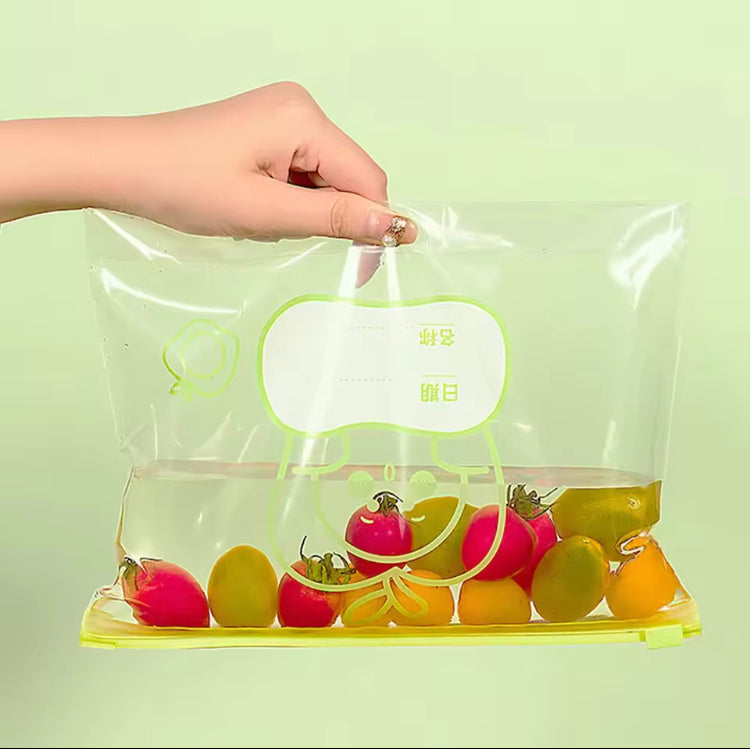 Reusable Zip Lock Bag, Food Grade Transparent Storage Bag, Refrigerator Fresh-keeping Bag