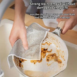 Steel Wire Dishwashing Cloth, Rust Removal Scouring Pad, Double Side Steel Wire Washing Brush, Multipurpose Steel Wool Rag, Reusable Steel Wool Dishcloth, Silver Wire Wipes Dish Towel, Non Scratch Wire Dishcloth