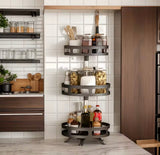 360° Rotation Spice Rack Organizer, Multi Layer Carbon Steel Kitchen Storage Rack, Non Skid Base Kitchen Storage Rack