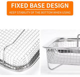 Stainless Steel Air Fryer Tray, Double Non Stick Crisper Tray, Multifunction Roasting Frying Basket, Oven Grill Pan Basket, Kitchen Cooking Tool