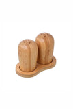 Wooden Salt And Paper Set With Base, Condiment Grinding Tool Kitchen Gadget, Adjustable Coarseness Shaker, Durable Spice Grinder