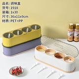 Wonder 4 Grid Masala Box, Kitchen Seasoning Box With Spoon, Nordic 4 Grid Spice Jar, Multi Grid Salt Seasoning Spice Container, Household Kitchen Condiment Jar