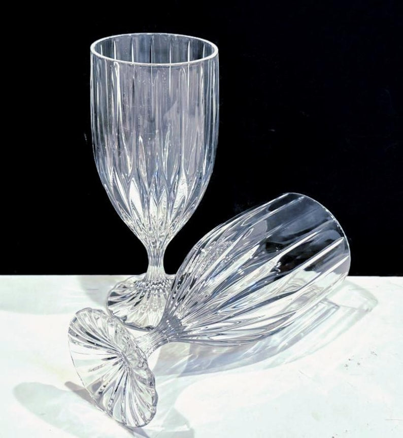Delisoga Elegant Ripple Goblet Wine Glass Set – 6 Pcs (340ml)