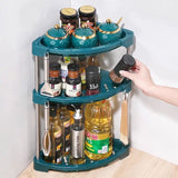 Kitchen Corner Storage Rack, Stainless Steel Kitchen Corner Shelf, Multi Layer Condiment Triangle Storage Rack, Household Triangular Shelf, Multifunctional Metal Storage Shelf