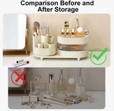 360° Rotating Makeup Brush Holder, Cosmetic Storage Countertop Organizer, Large Capacity Cosmetic Storage Case