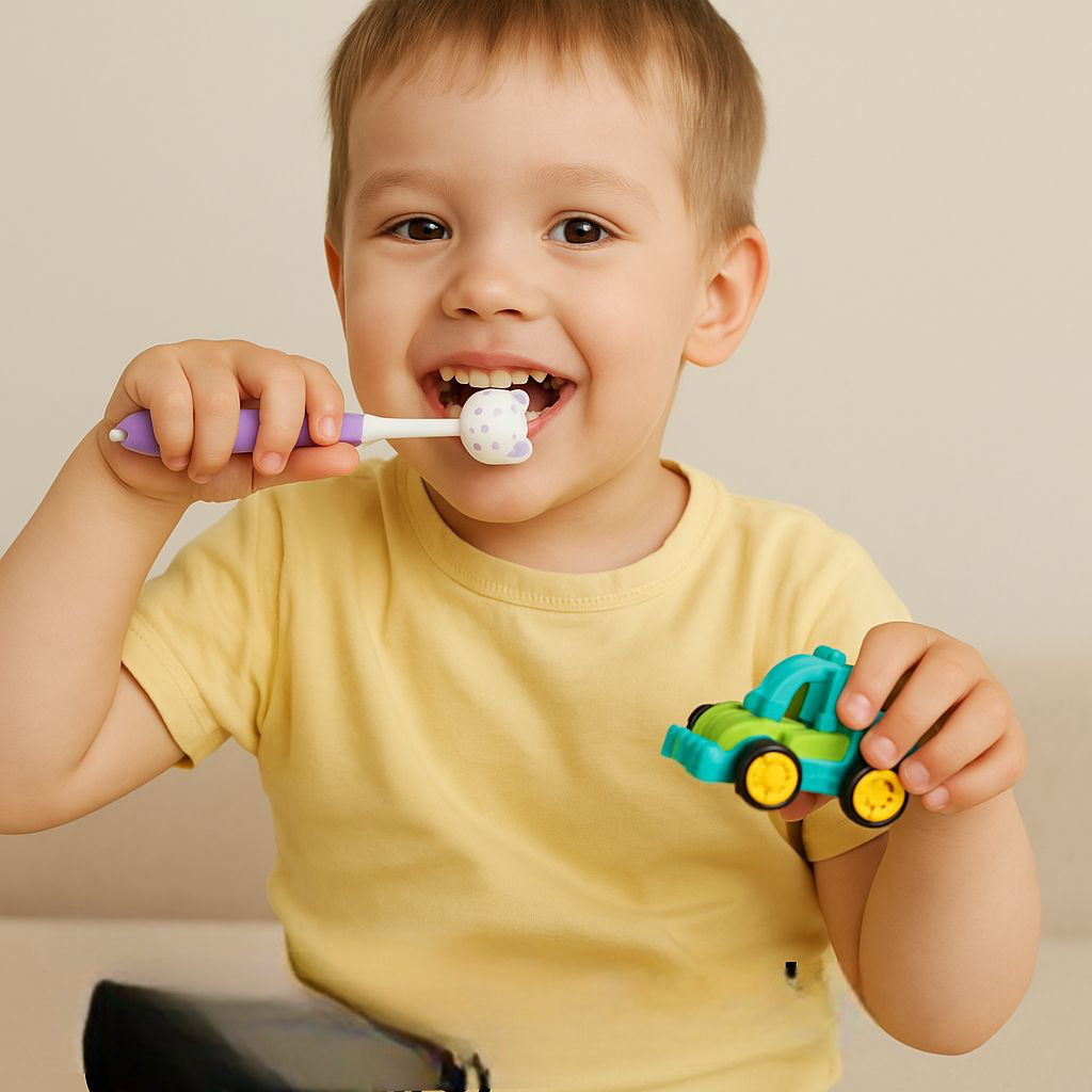 Kids Soft Bristle Toothbrush With Colourful Toy, Ultra Fine Soft Toothbrush, Oral Hygiene Tools Brush