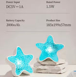 Starfish LED Projector Lamp, Ocean Wave Table Lamp, Marine Rotating Star Night Lamp