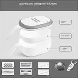 Multifunctional Vegetable Slicer with Drain Basket, Manual Hand Food Chopper, Vegetable Slicer With Storage Container, Kitchen Gadgets