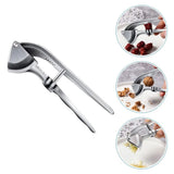 Double Lever Assisted Garlic Mincer, Stainless Steel Garlic Squeezer, Handheld Garlic Masher, Kitchen Mincing Crushing Tool for Nuts and Ginger Press, Professional Garlic Pinch Dishwasher Crusher