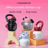 Cute Insulated Mini Water Cups, Stainless Steel Kids Water Bottle, Travel Friendly Kids Water Thermos, Kids Sports Water Bottle