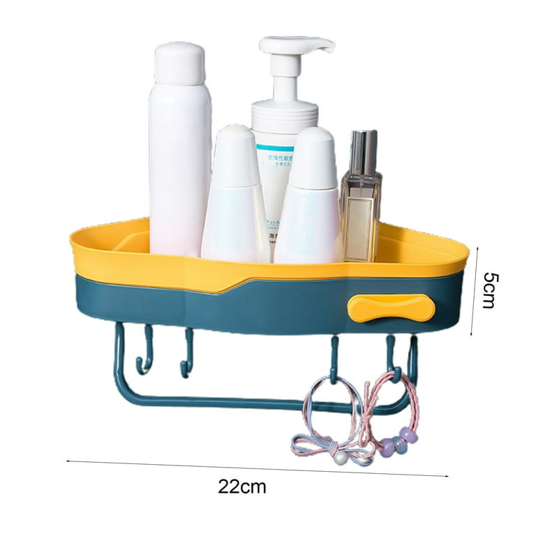 Hollow Corner Shampoo Rack, Double Layer Bathroom Rack, Wall Mounted Kitchen Spice Rack