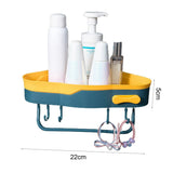 Hollow Corner Shampoo Rack, Double Layer Bathroom Rack, Wall Mounted Kitchen Spice Rack