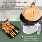 Disposable Air Fryer Paper Liners (50pcs) – Non-stick, greaseproof, and heat-resistant liners designed