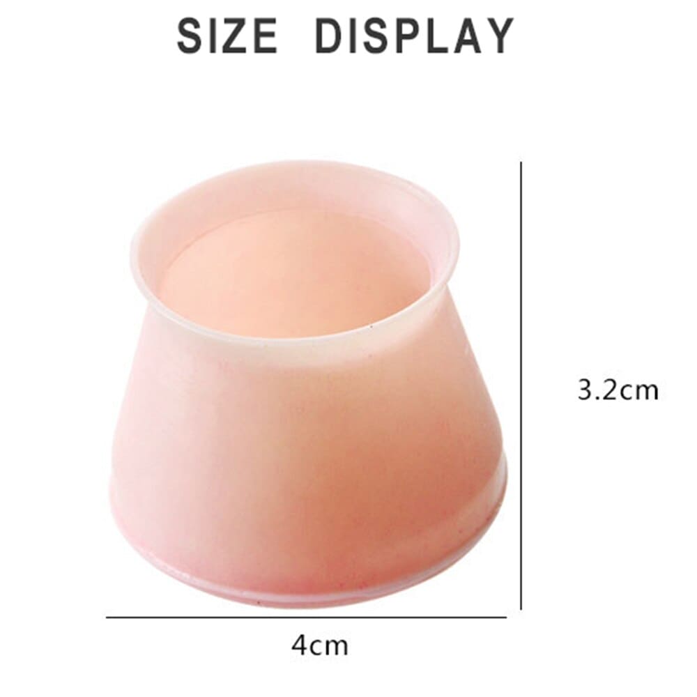 Set Of 4 Silicone Table & Chair Leg Floor Protector, Transparent Furniture Covers for Tables Wood Floor Protector, Chair Glides Table Feet Caps