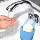 Silicone Hanging Bogg Pouch, Camping Hiking Beach Bag, Phone Holder, Sink Storage Hanging Bag, Dish Drying Rack, Faucet Scrubber Sponges, Hangable Drying Rack Sink Bag Tray, Soap Drain Basket with Buckle