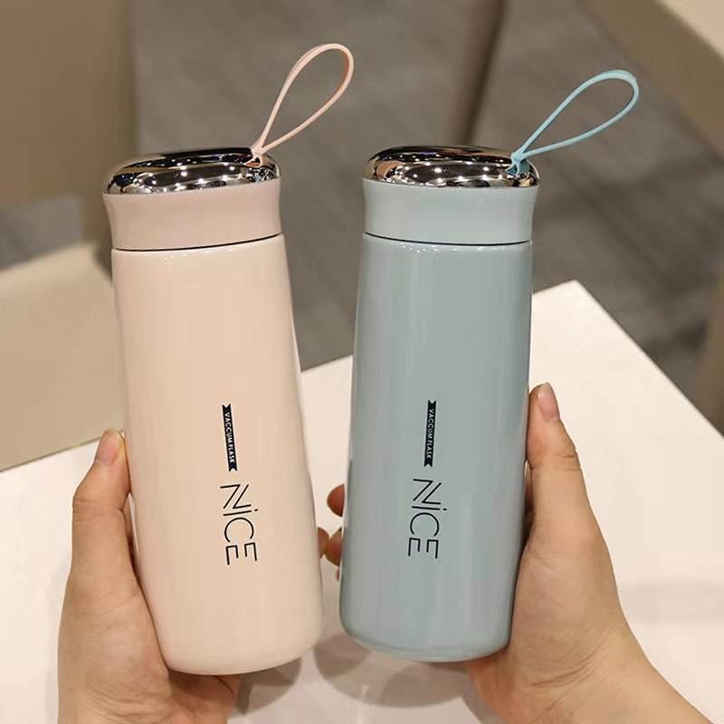 Nice Vacuum Insulated Water Bottle - Leak Proof BPA Free Flask for School Office Travel Gym - 400ML