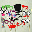 20 Pcs Happy Birthday Party Props, Birthday Party Photo Booth Props, Summer Holiday Party Favors, Fun Theme Party Decorations